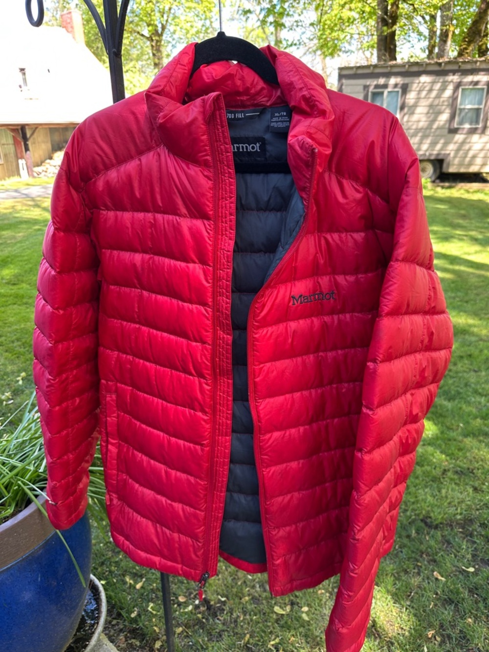 Marmot Men’s Bright Red Quilted Down Puffer Jacket